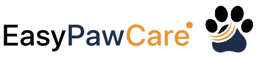 Logo for Easy Paw Care with paw icon